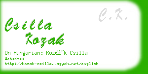 csilla kozak business card